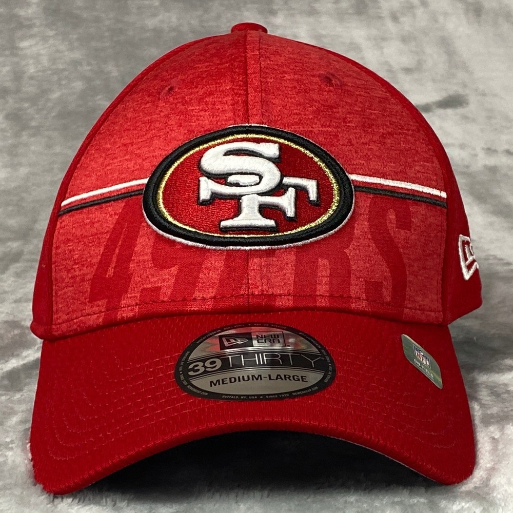 NewEra San Francisco 49ers Hat Men M/L Scarlet Red 39THIRTY NFL Stretch-Fit 2023